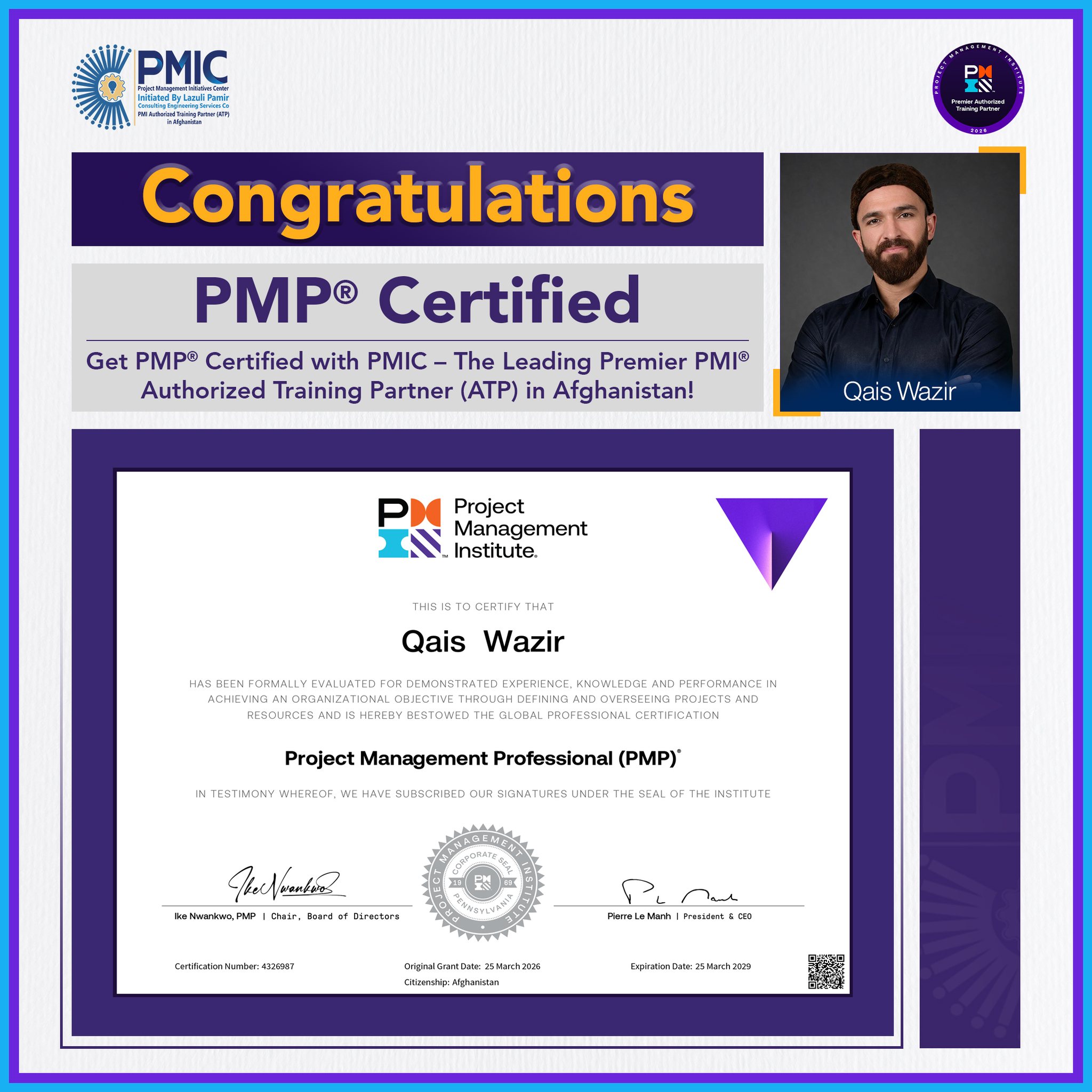 PMP® Certified – Congratulatio...